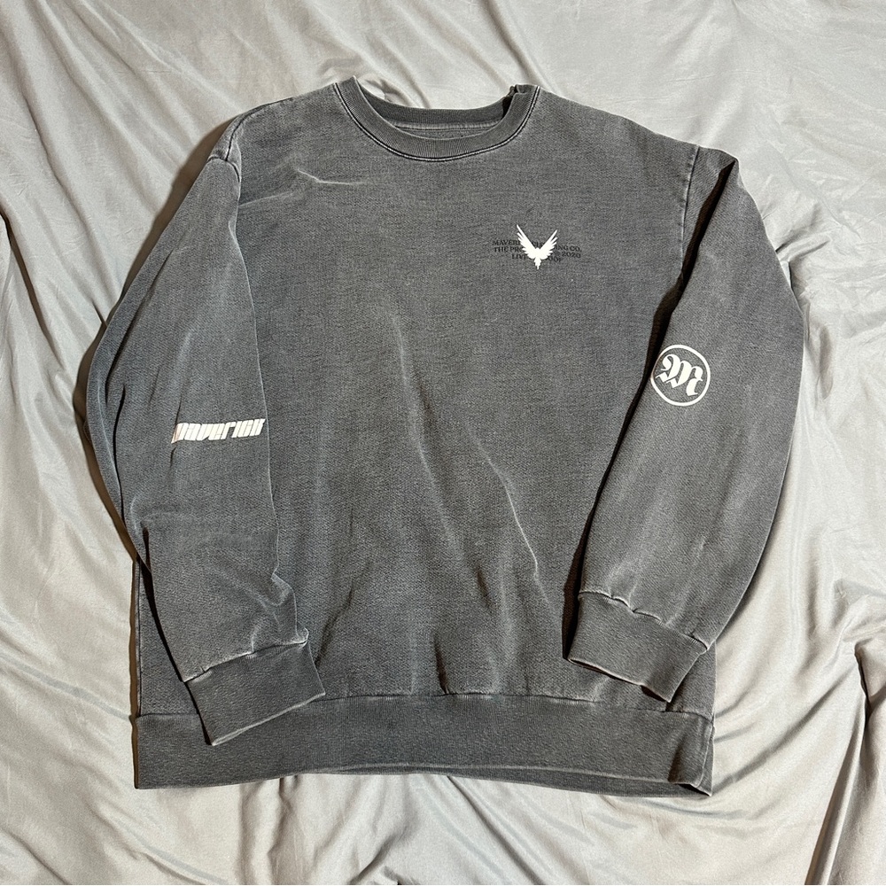 maverick grey washed look sweatshirt